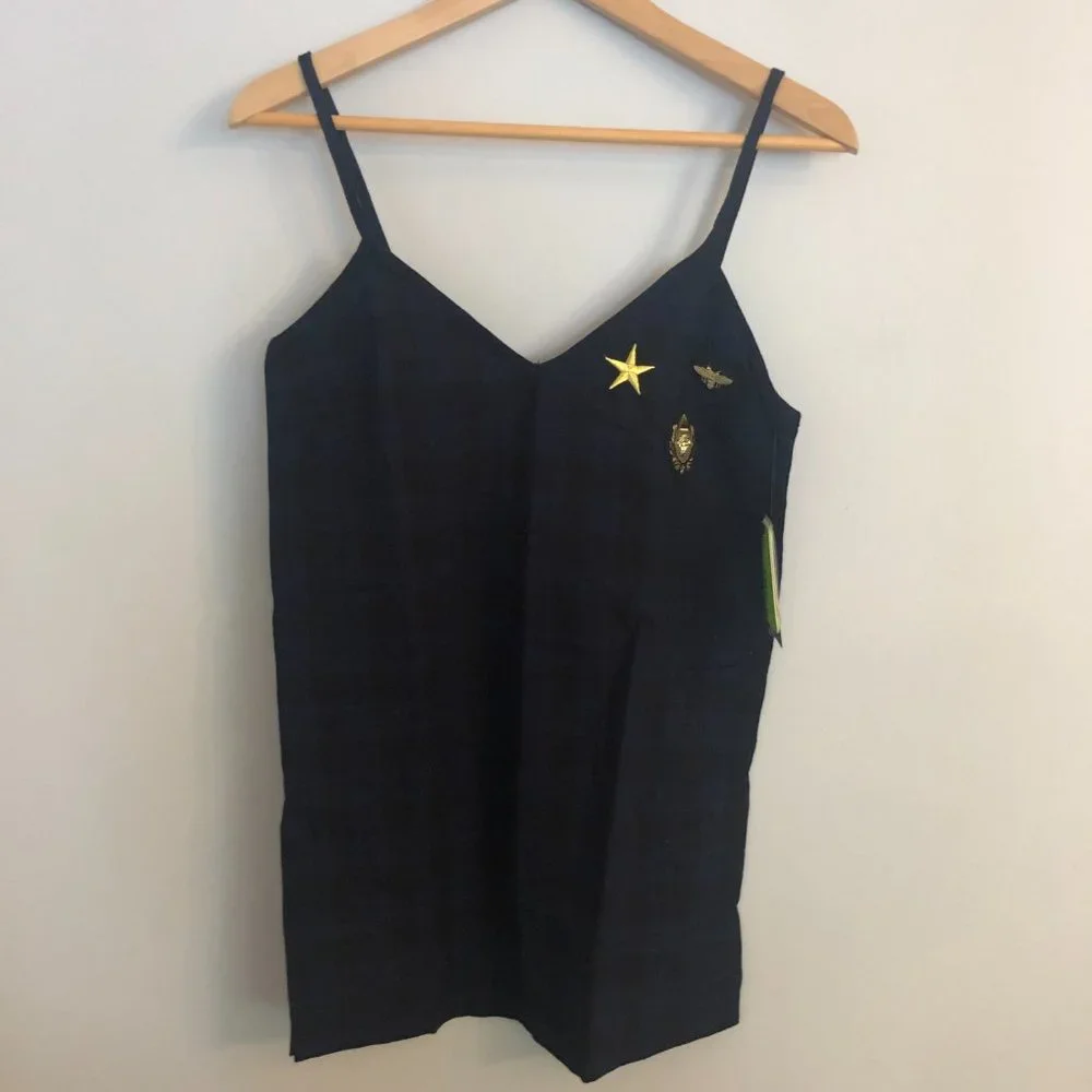 Sam Edelman Plaid Side Slit Chemise